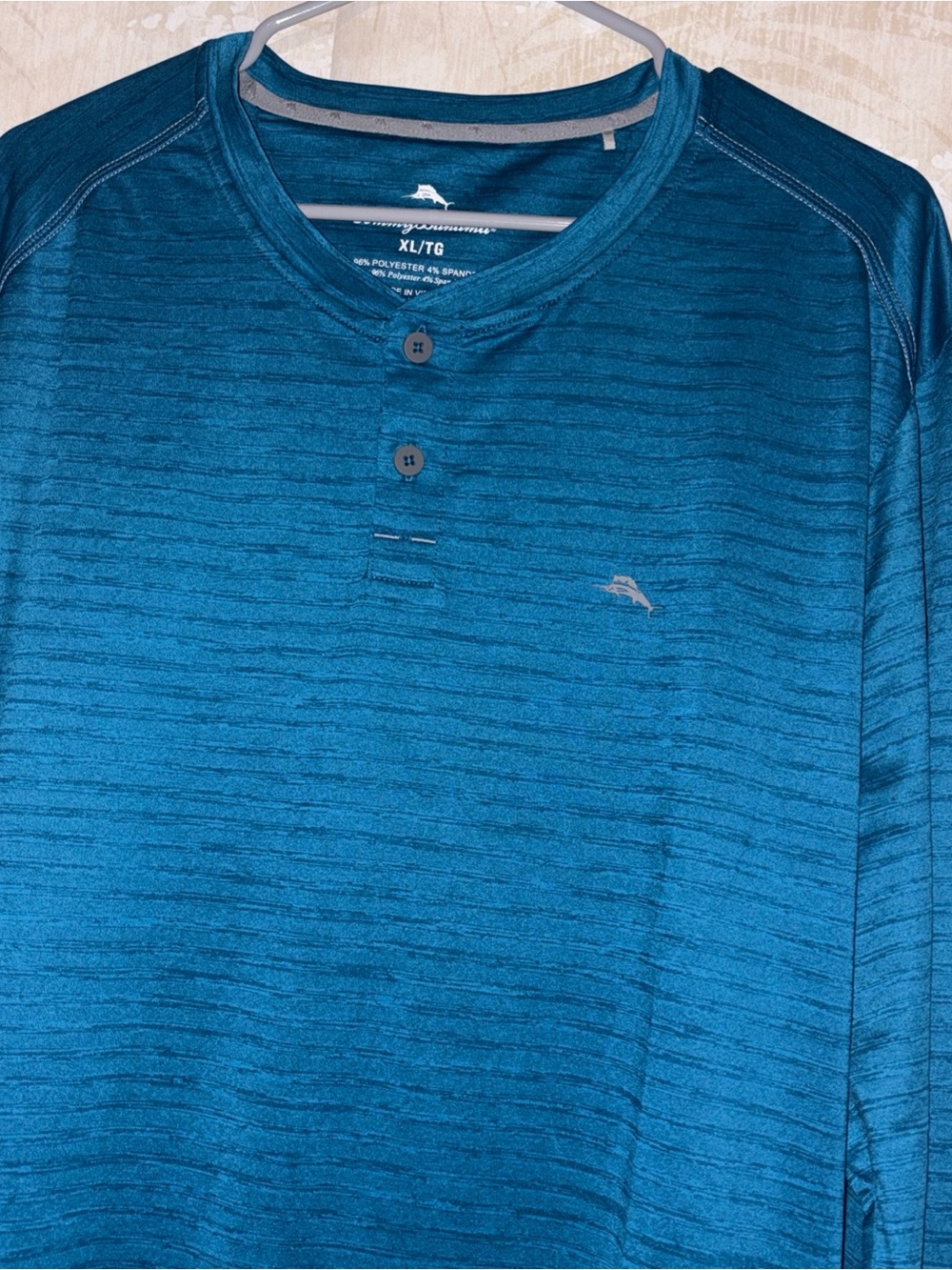 Tommy Bahama Teal Blue Long-Sleeve Henley